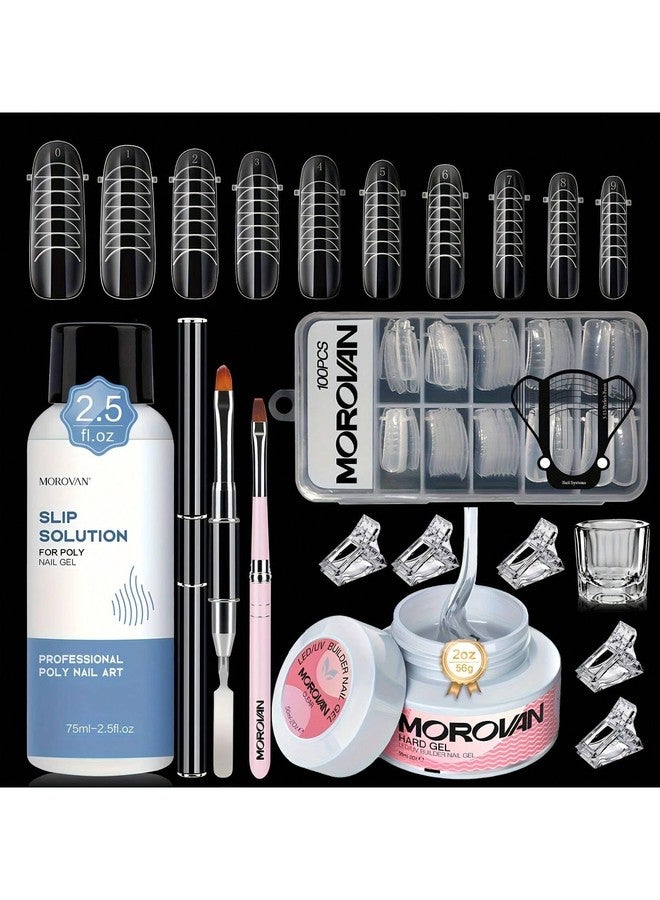 Morovan Self-Leveling Builder Gel for Nails, Clear UV Gel, 208g, Professional Nail Enhancement Formula, Smooth Application - Image 1